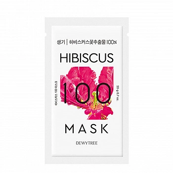 Тканевая маска с экстрактом гибискуса Hibiscus 100 Mask