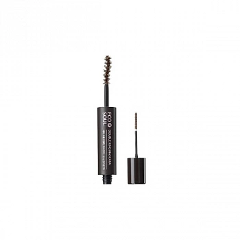 Тушь для ресниц с двумя кисточками 01 Eco Soul Double King Mascara 01.Black