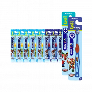 Зубная щетка для детей от 6 лет и старше (набор) 01 Perio Kids 3 Step Tooth Brush Hello Carbot (Age 6 and more) 2ea