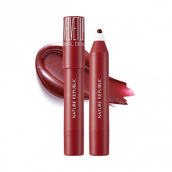 Вельветовый тинт для губ 01 винный Real Dewdrop Velvet Lip 01 Mood Up Wine