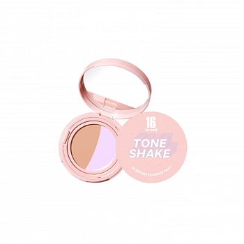 Компактная тональная основа с зеркальцем 01 16 Tone Shake Essence Pact 01