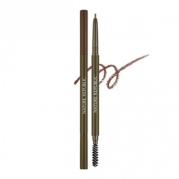 Карандаш для бровей 02 красно-коричневый Micro Slim Brow Pencil 02 Red Bean Brown