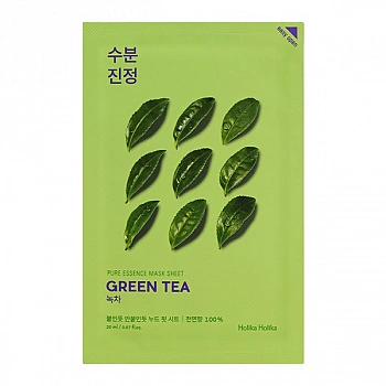 Противовоспалительная тканевая маска с зеленым чаем Pure Essence Mask Sheet Green Tea