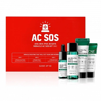 Набор миниатюр для проблемной кожи AHA-BHA-PHA 30 Days Miracle AC SOS Kit