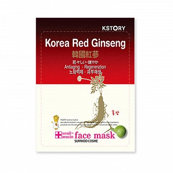 Тканевая маска с красным женьшенем K-Story Korea Red Ginseng Mask