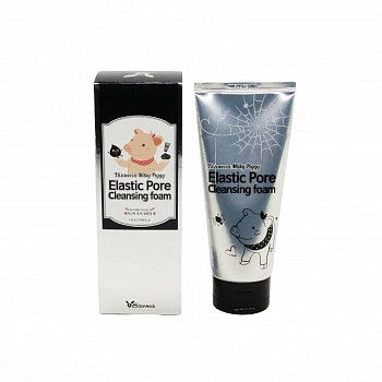 Чёрная пенка для очищения пор на лице на основе древесного угля Milky Piggy Elastic Pore Cleansing Foam