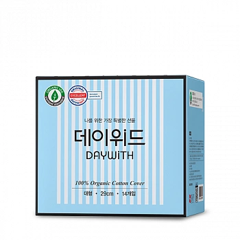 Ультратонкие гигиенические прокладки, большие 29 см DAYWITH Ultra Slim Large 29 cm