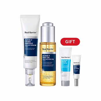 Сыворотка с лифтинг-эффектом + Масло с лифтинг-эффектом Active-V Lifting Ampoule & Active-V First Oil