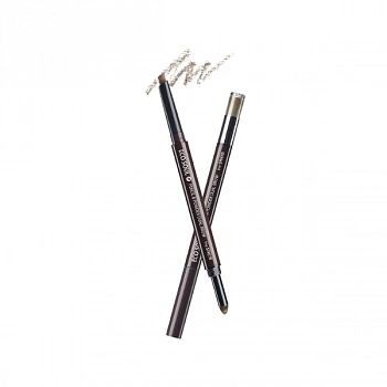 Карандаш-пудра для бровей 03 eco soul pencil & powder dual brow 03.black gray