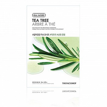 Тканевая маска с экстрактом чайного дерева Real Nature Mask Tea Tree