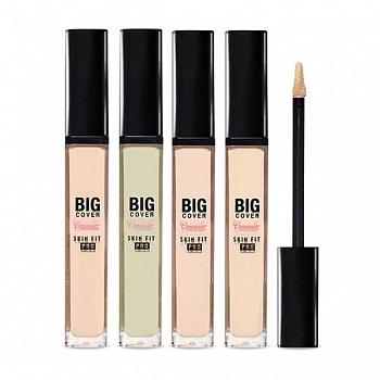 Маскирующий консилер (нейтральный мятный) Big Cover Skin Fit Concealer Pro (Neutral Mint))