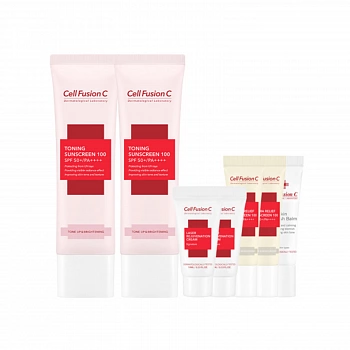 Тонирующий солнцезащитный крем 50мл 2шт Toning Sun Screen SPF50+ PA++++ 50ml + 50ml