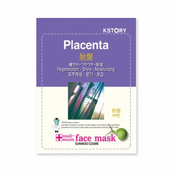 Маска для лица с экстрактом растительной плаценты K-Story Placenta Mask