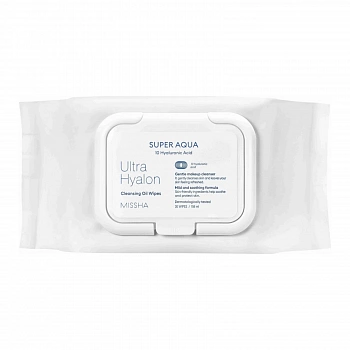 Очищающие салфетки на масляной основе Super Aqua Ultra Hyalon Cleansing Oil Tissue