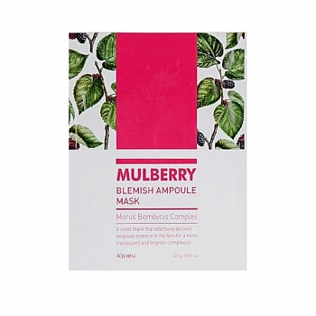 Тканевая маска для лица с экстрактом шелковицы Mulberry Blemish Ampoule Mask