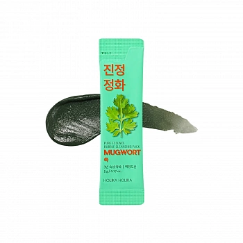 Пузырьковая маска для лица с полынью Pure Essence Mugwort Bubble Cleansing Pack