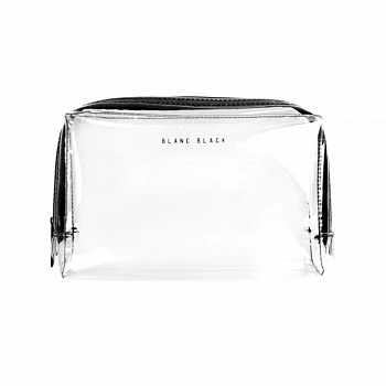 Базовая косметичка из ТПУ прямоугольной формы (Черный) TPU Rectangular Basic Transparent Pouch (Black)