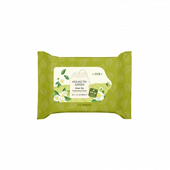 Очищающие салфетки с экстрактом зеленого чая 20шт Healing Tea Garden Green Tea Cleansing Tissue
