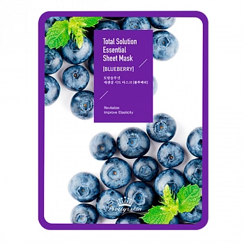 Тканевая маска с черникой Total Solution Essential Sheet Mask Blueberry