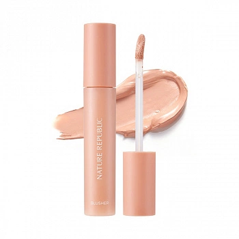 Кремовые румяна 01 темный бежевый By Flower Airy Cotton Blusher 01 Ginger Beige