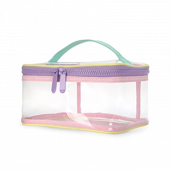 Цветная прозрачная косметичка в форме квадрата размер M Color Pop Square Transparent Pouch M