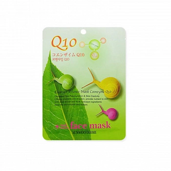 Антивозрастная тканевая маска с муцином улитки Snail Mucin Q10 Mask