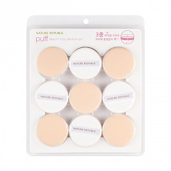 Набор из 9 спонжей для макияжа Poof Beauty Tool Air Puff