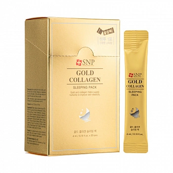 Антивозрастная ночная маска с коллагеном и золотом 20шт. Gold Collagen Sleeping Pack 20ea