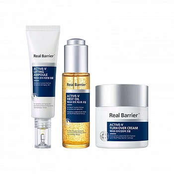 Сыворотка с лифтинг-эффектом + Ночной восстанавливающий крем Active-V Lifting Ampoule & Active-V First Oil & Turn Over Cream