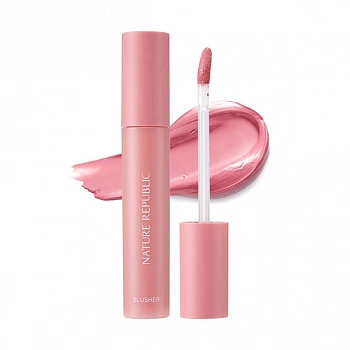 Кремовые румяна 03 розовый персик By Flower Airy Cotton Blusher 03 Rosy Pink