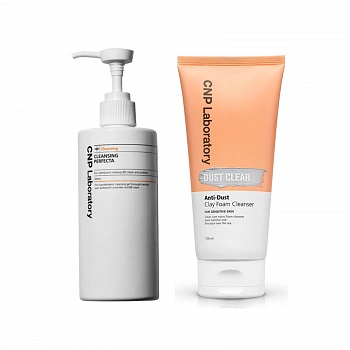 Гипоаллергенная пенка для умывания + Глубоко очищающая пенка для умывания Anti-Dust Clay Foam Cleanser & Cleansing Perfecta