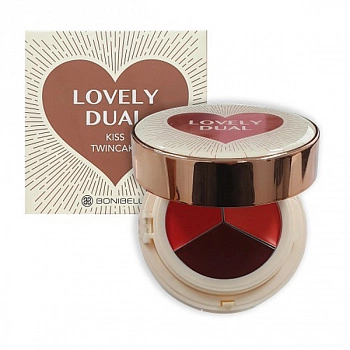 Пигмент для губ и румяна Lovely Dual Kiss Twincake