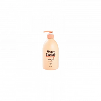 Шампунь для волос с медом и ароматом персика Honey Baobab Shampoo Peach