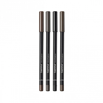 Деревянный карандаш для бровей 03 Saemmul wood eyebrow 03.black brown