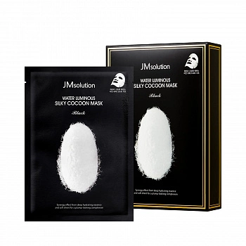 Тканевая маска для упругости кожи с протеинами шелка Water Luminous Silky Cocoon Mask Black