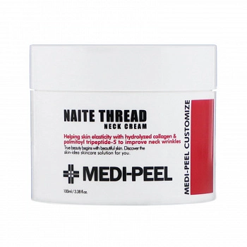 Подтягивающий крем для шеи с пептидным комплексом Naite Thread Neck Cream