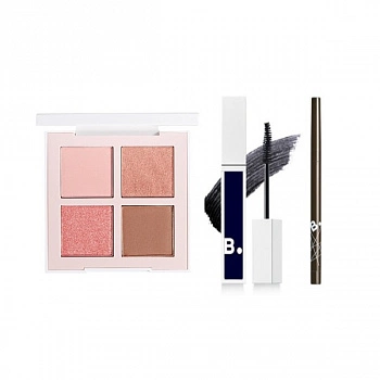 Палетка теней 01 + Объемная тушь для ресниц + Лайнер 02 коричневый Eye Crush Shadow Palette 01 Pink Crush + Eye Crush Circle Volume Mascara + Eye Crash Ink Liner 02 Brown