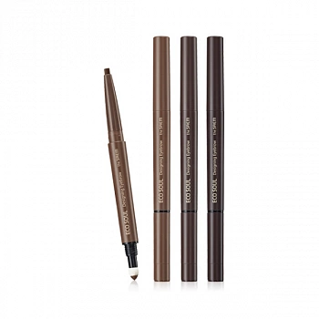 Карандаш для бровей 3 в 1 01 Eco Soul Designing Eyebrow 01 Brown