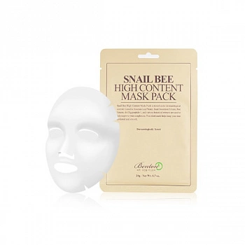 Маска с высоким содержанием муцина улитки и пчелиным ядом Snail Bee High Content Mask Pack