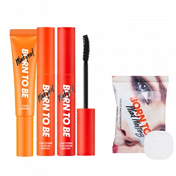 Тушь для ресниц + очищающие диски 01 Born To Be Madproof Mascara + Remover Pad 01