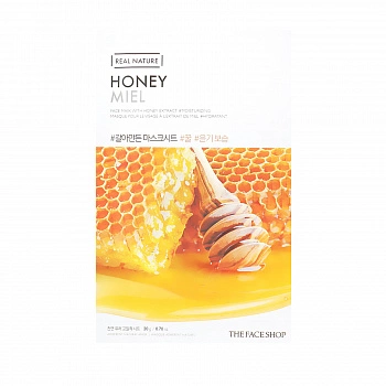 Тканевая маска для лица с экстрактом мёда Real Nature Honey Face Mask