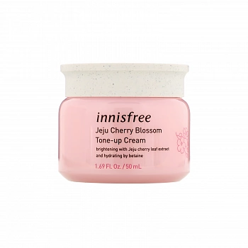 Тонирующий крем для лица в банке Jeju cherry blossom tone-up cream