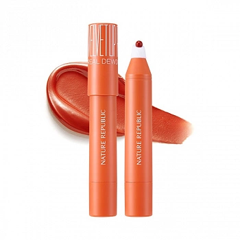 Вельветовый тинт для губ 03 оранжевый Real Dewdrop Velvet Lip 03 Pumpkin Brick