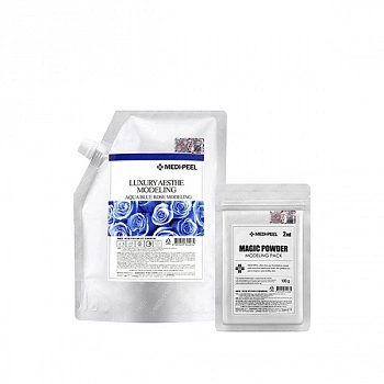 Альгинатная маска с экстрактом розы + моделирующая магическая пудра Aqua Blue Rose Modeling Pack+Magic Powder