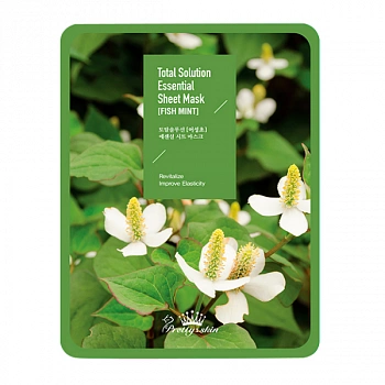 Тканевая маска с хауттюйнией Total Solution Essential Sheet Mask Fish Mint