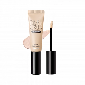 Жидкий консилер 02 Blemish Cover Lacquer Tip Concealer Natural