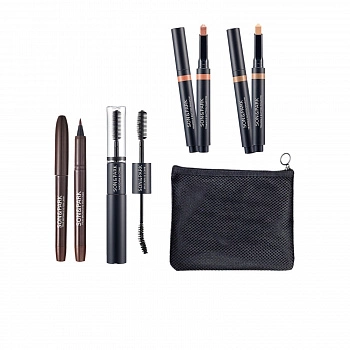 Набор четырех средств для быстрого макияжа + Косметичка в подарок Quick Daily Eye Make-up 4ea + Pouch Gift