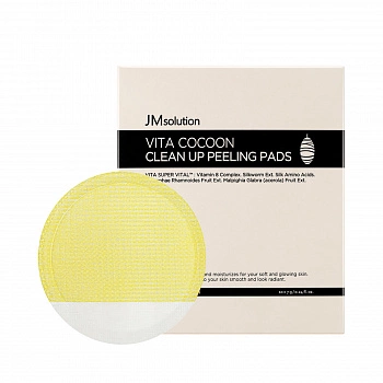Отшелушивающий пилинг-пэд с кислотами и шелкопрядом Vita Cocoon Clean Up Peeling Pads