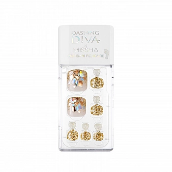 Накладные ногти (педикюр) 10 Dashing Diva Magic Press Super Slim Fit Pedi 10