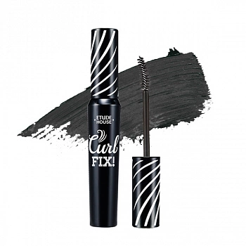 Подкручивающая тушь для ресниц  (Яркий черный) Lash Perm Curl Fix Mascara (Black)